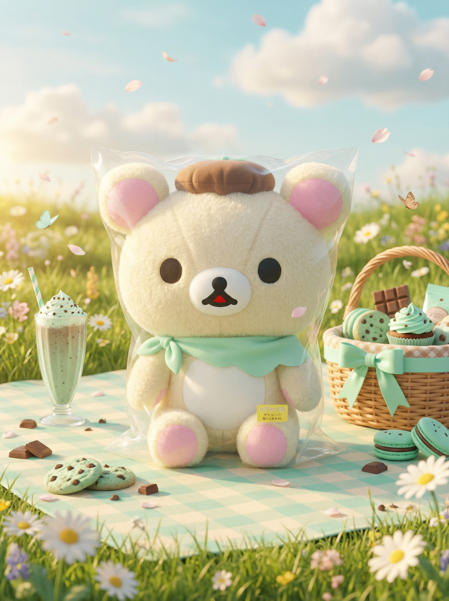 San-X Korilakkuma Mint Ice Cream Plush — Toreba Japan Exclusive