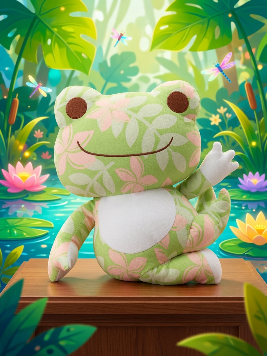 Pickles the Frog 13" Hawaiian Print Plush — Toreba 2020 Japan Exclusive