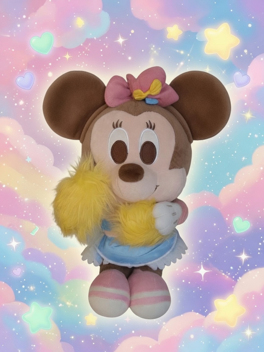 Disney Minnie Mouse Memorial BIG Plush — Cheerleader Style (Toreba Exclusive)