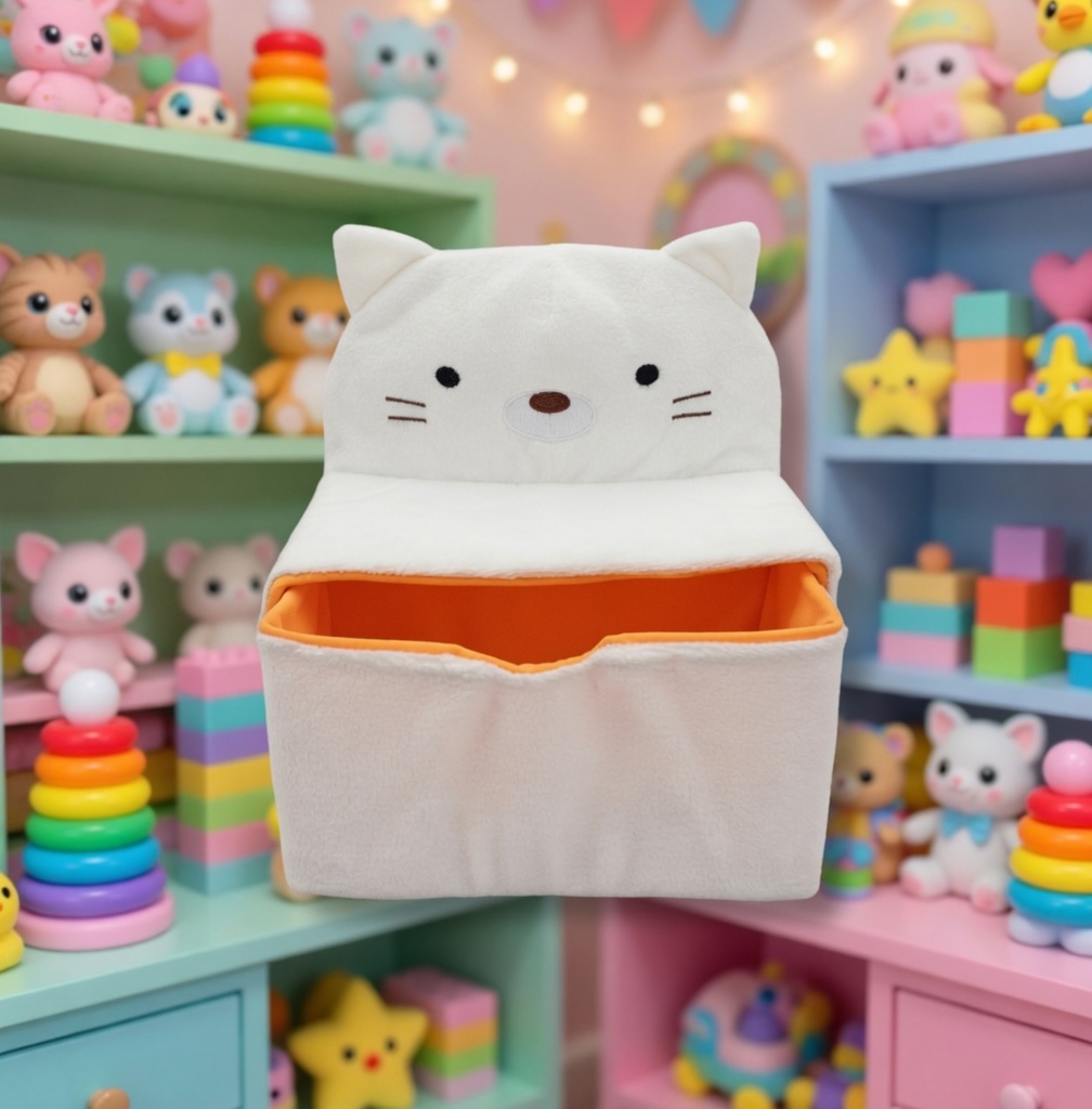 San-X Sumikko Gurashi Neko Plush Desk Organizer Chair Cushion — Japan Arcade Import