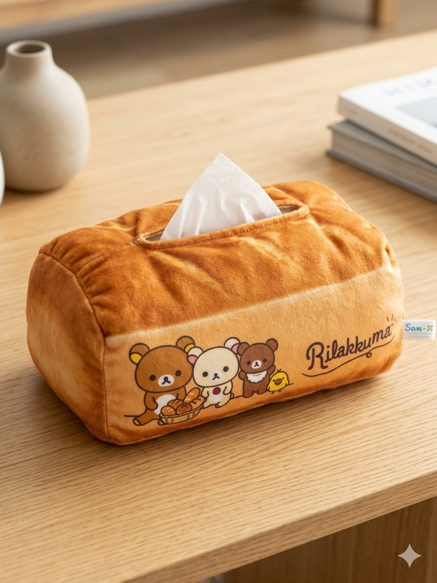 San-X Rilakkuma Bakery Bread Loaf Tissue Box Cover — Toreba 2020