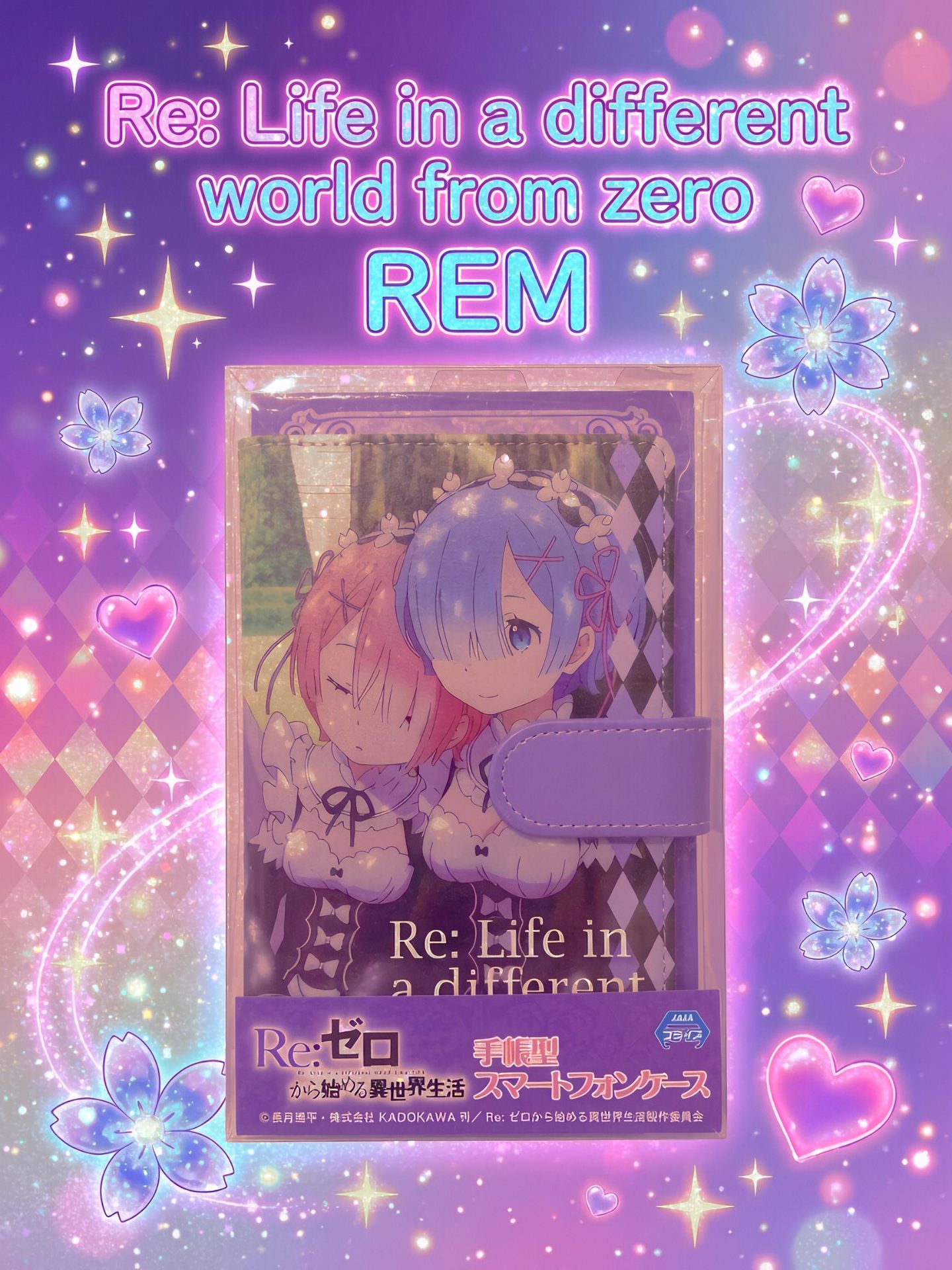 Re:Zero Rem & Ram Notebook-Style Smartphone Case — Japan Amusement Prize