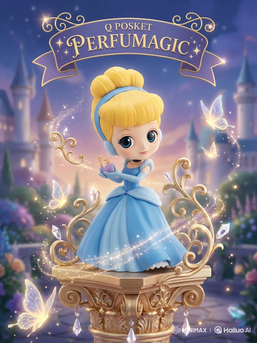 Disney Cinderella Q Posket Perfumagic Figure — 2019 Toreba Prize