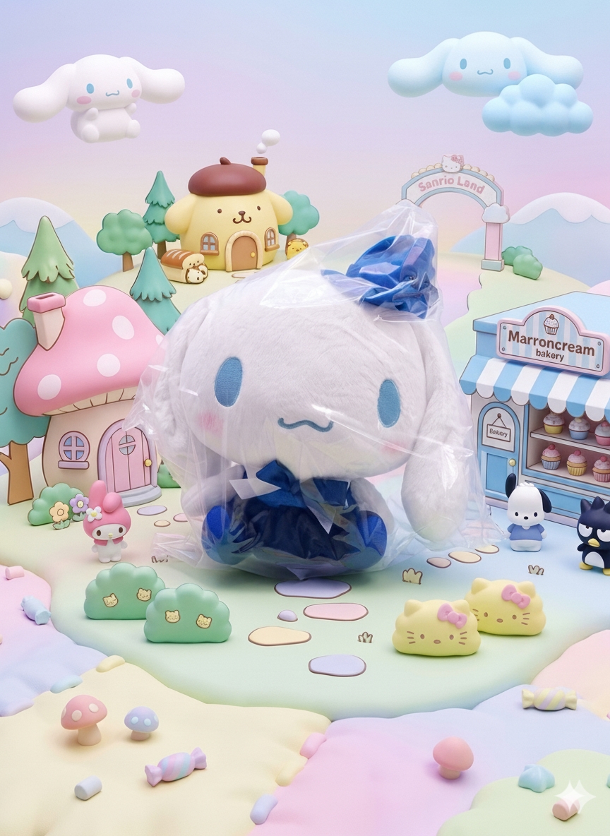 Sanrio Cinnamoroll BIG Plush — Gothic Blue Dress & Ribbon (2020 Toreba Japan Exclusive)