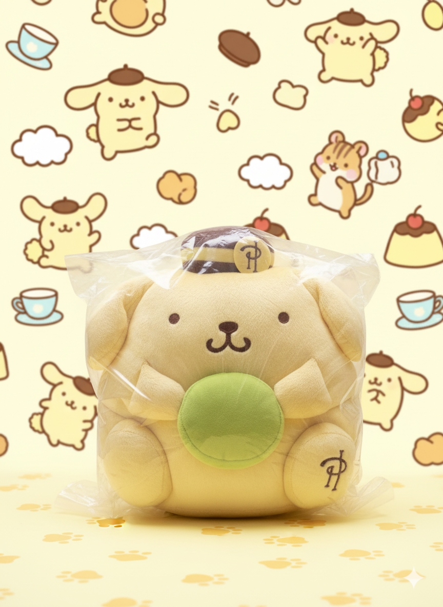 Sanrio Pompompurin BIG Plush — “My Best Flavor” Macaron (2019 Toreba Japan Exclusive)