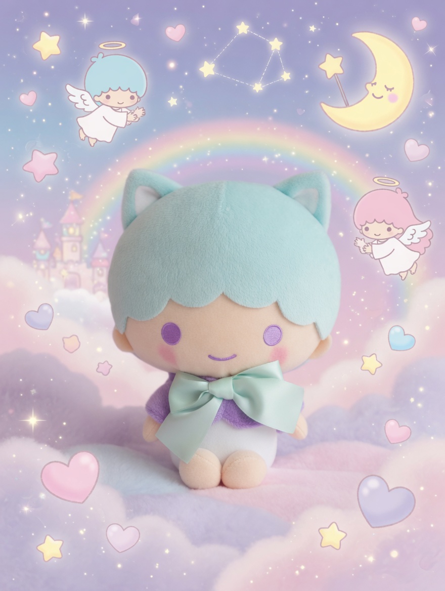 Sanrio Little Twin Stars Kiki Nekomimi Cat Costume Plush — 2018/2019 FuRyu Toreba Exclusive